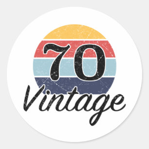  70e verjaardag Zondag Ronde Sticker