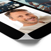 70e verjaardag zwart goud 16 foto's juichen voor j poster (Hoek)