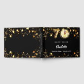 70e Verjaardag zwart gouden sterren foto Gastenboek (Volledig)