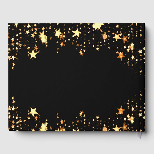 70e verjaardag zwart gouden sterren gastenboek (Achterkant)