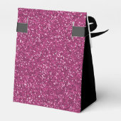 70e Verjaardag Zwart Hot Pink Glitter Dank U Bedankdoosjes (Achterkant)