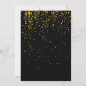 70e verjaardag zwart met faux Gold lijst Kaart (Achterkant)