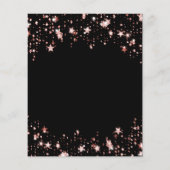 70e verjaardag zwart roos gouden budget uitnodigin (Achterkant)