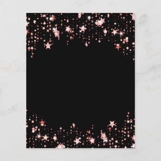 70e verjaardag zwart roos gouden budget uitnodigin (Achterkant)