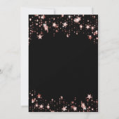 70e verjaardag zwart roos gouden sterren luxe kaart (Achterkant)