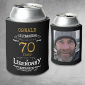 70e verjaardag zwarte gouden Legendaire foto Blikjeskoeler