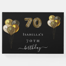 70e verjaardag zwarte goudluipaard verjaardag gastenboek