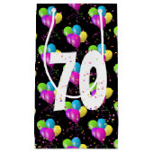 70e Verjaardagsballonnen en Confetti Kleine Gift B Klein Cadeauzakje (Voorkant)