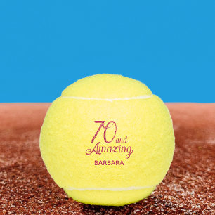 70e verjaardagscadeau voor haar - 70 en geweldige tennisballen
