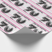 70e verjaardagscroze Benoempapier aanpassen Cadeaupapier (Hoek)