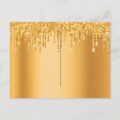 70e verjaardagsfeest 70 goud Bewaar de datumkaart Briefkaart (Achterkant)