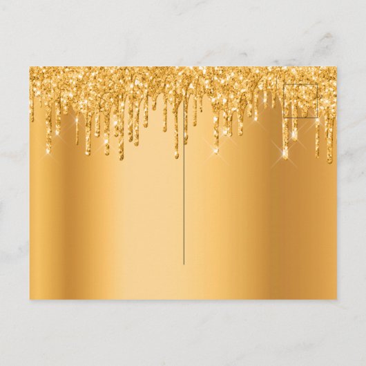 70e verjaardagsfeest 70 goud Bewaar de datumkaart Briefkaart (Achterkant)