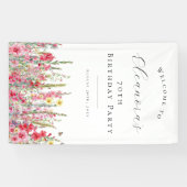 70e verjaardagsfeest augustus Geboorte Bloem Welko Spandoek (Horizontaal)