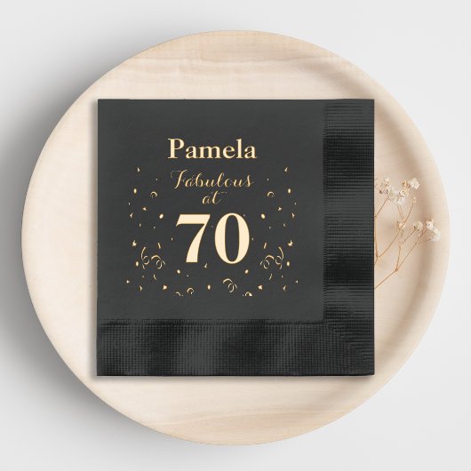 70e verjaardagsfeest fantastisch op 70 folie servetten