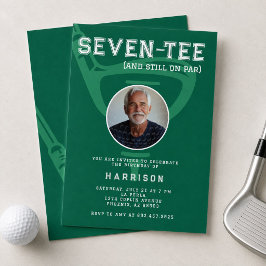 70e Verjaardagsfeest Foto Moderne Golf Groen Kaart