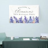 70e Verjaardagsfeest Juli Geboorte Bloem Welkom Spandoek (Beurs)