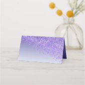 70e verjaardagsfeest Paarse Glitter Place Card Plaatskaartje (Achterkant)