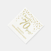 70e verjaardagsfeest Witte en Gouden Diamanten ser Servet (Hoek)