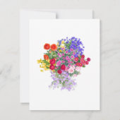 70e verjaardagsfeestje Bloemenflat dank u kaart (Achterkant)