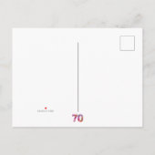 70e verjaardagsfeestje Bloemenuitnodiging briefkaa Uitnodiging Briefkaart (Achterkant)