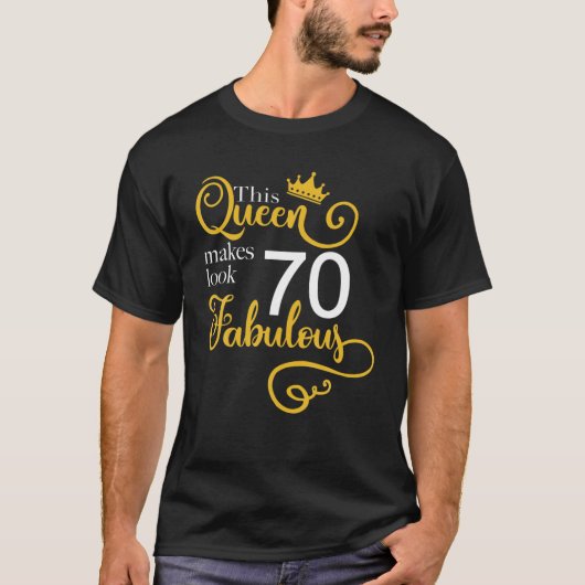 70e verjaardagsfeestje cadeau-ideeën voor haar 70  t-shirt (Voorkant)