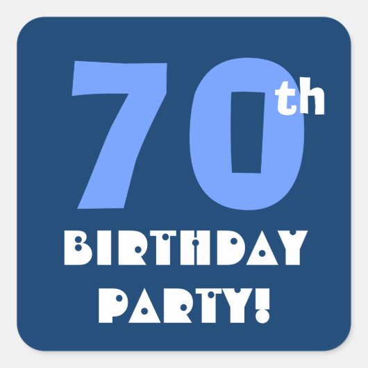 70e verjaardagsfeestje envelop zegel (Voorkant)