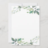 70e verjaardagsfeestje Eucalyptus groen Waterverf Kaart (Achterkant)