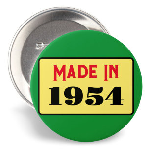 70e verjaardagsfeestje geboren 1954 70 speld ronde button 7,6 cm