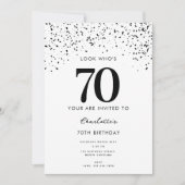 70e verjaardagsfeestje Kijk Wie is 70 Modern Kaart (Voorkant)