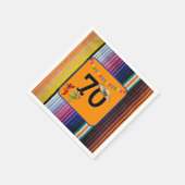 70e verjaardagsfeestje Mexicaans ontwerp Servet (Hoek)