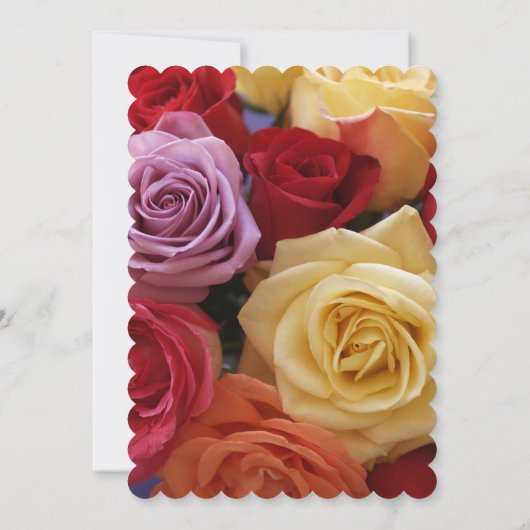 70e verjaardagsfeestje Multi Color Rozen Kaart (Achterkant)