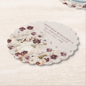 70e verjaardagsfeestje pompoen Wildflower Custom Kartonnen Onderzetters (Gekanteld)