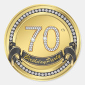 70e verjaardagsfeestje Stickers (Voorkant)