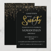 70e Verjaardagsfeestuitnodiging voor mannen en vro Kaart (Voorkant / Achterkant)