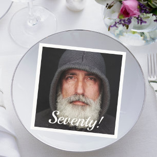 70e verjaardagsfoto 70 jongens script servet