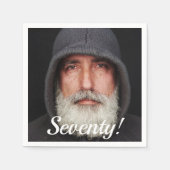 70e verjaardagsfoto 70 jongens script servet (Voorkant)