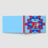 70e verjaardagsfotoster rood blauw gastenboek (Volledig)