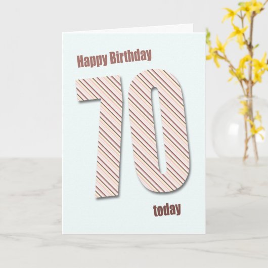 70e verjaardagskaart kaart (Gele Bloem)