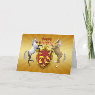 70e verjaardagskaart met een wapenschild kaart