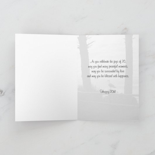 70e verjaardagskaarten kaart (Binnen)