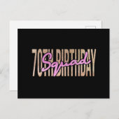 70e verjaardagskraad citeert gezegden feestdagenkaart (Voorkant / Achterkant)