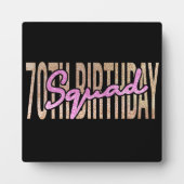 70e verjaardagskraad citeert gezegden fotoplaat (Voorkant)