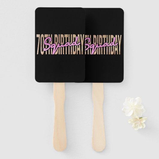 70e verjaardagskraad citeert gezegden handwaaier (Voorkant en achterkant)