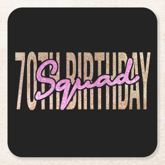 70e verjaardagskraad citeert gezegden kartonnen onderzetters (Voorkant)