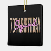 70e verjaardagskraad citeert gezegden keramisch ornament (Links)