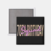 70e verjaardagskraad citeert gezegden magneet (Voorkant / Achterkant)