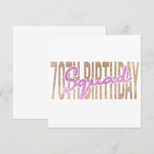 70e verjaardagskraad citeert gezegden save the date (Voorkant / Achterkant)