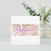 70e verjaardagskraad citeert gezegden save the date (Staand voorkant)