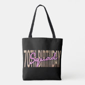 70e verjaardagskraad citeert gezegden tote bag (Achterkant)