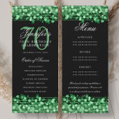 70e verjaardagsprogramma groen menu+dank je wel kaart